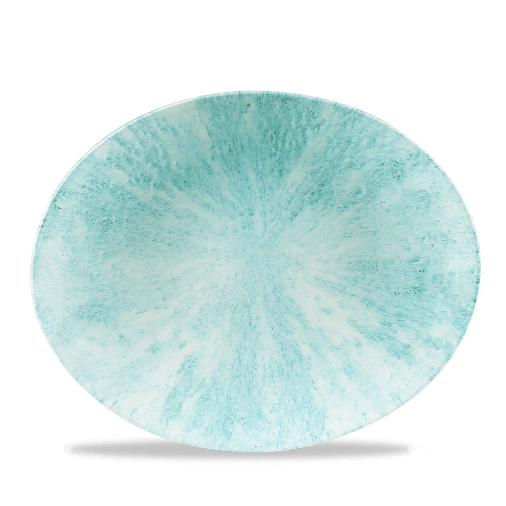 Teller oval coup 31,7x25,5cm STONE aquamarine