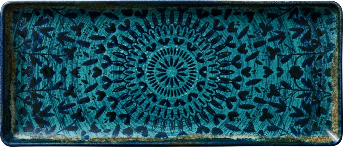 Platte rechteckig 35x15cm MIRAGE indigo