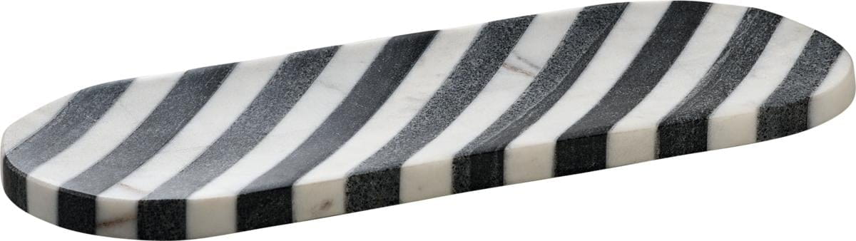 Platte oval 32x12cm SPOTLIGHTS white-black