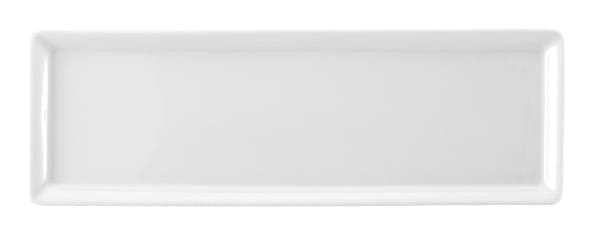 Platte eckig mit Fahne 32,5x10,8cm BUFFET GOURMET weiß