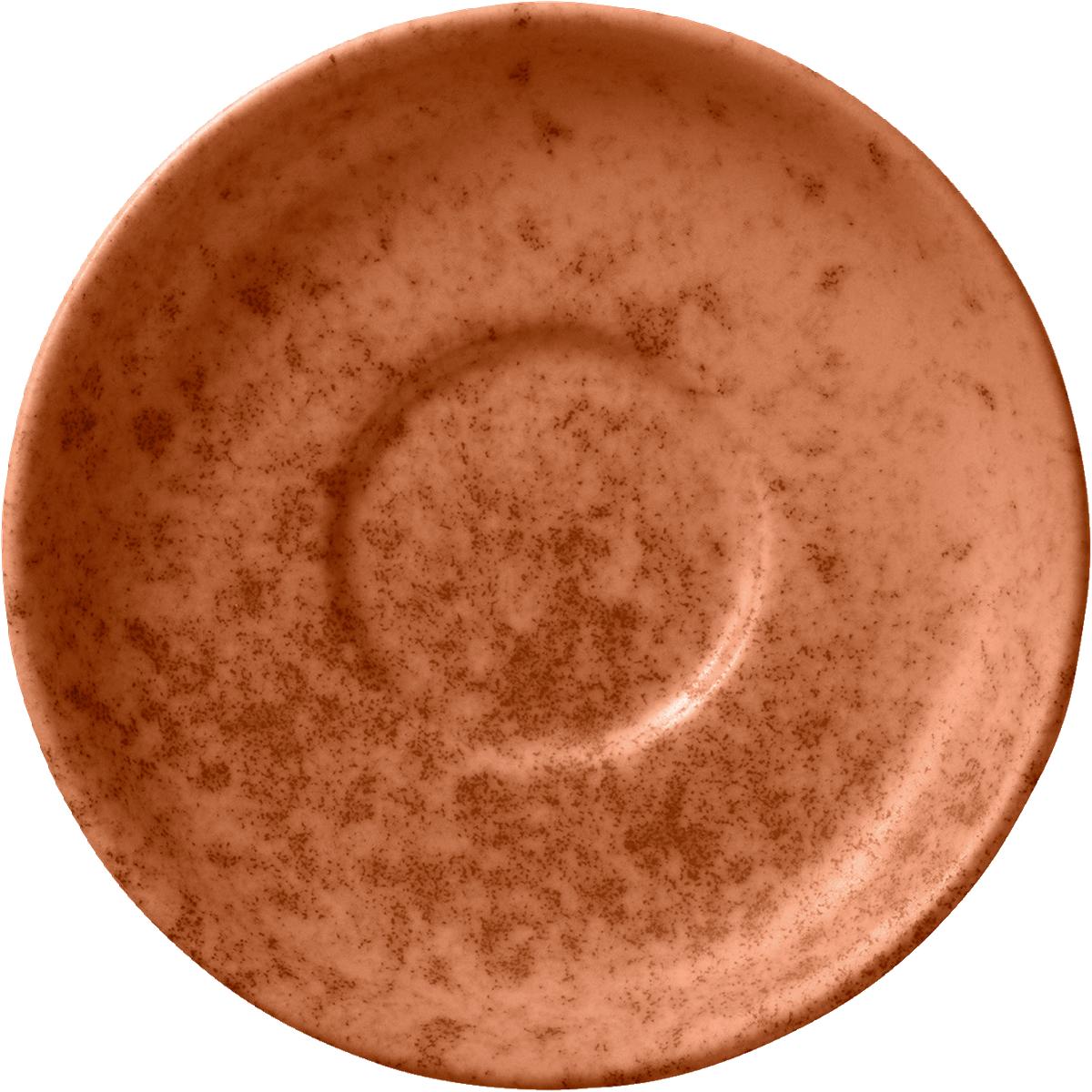 Espressountertasse rund 11cm SANDSTONE ORANGE