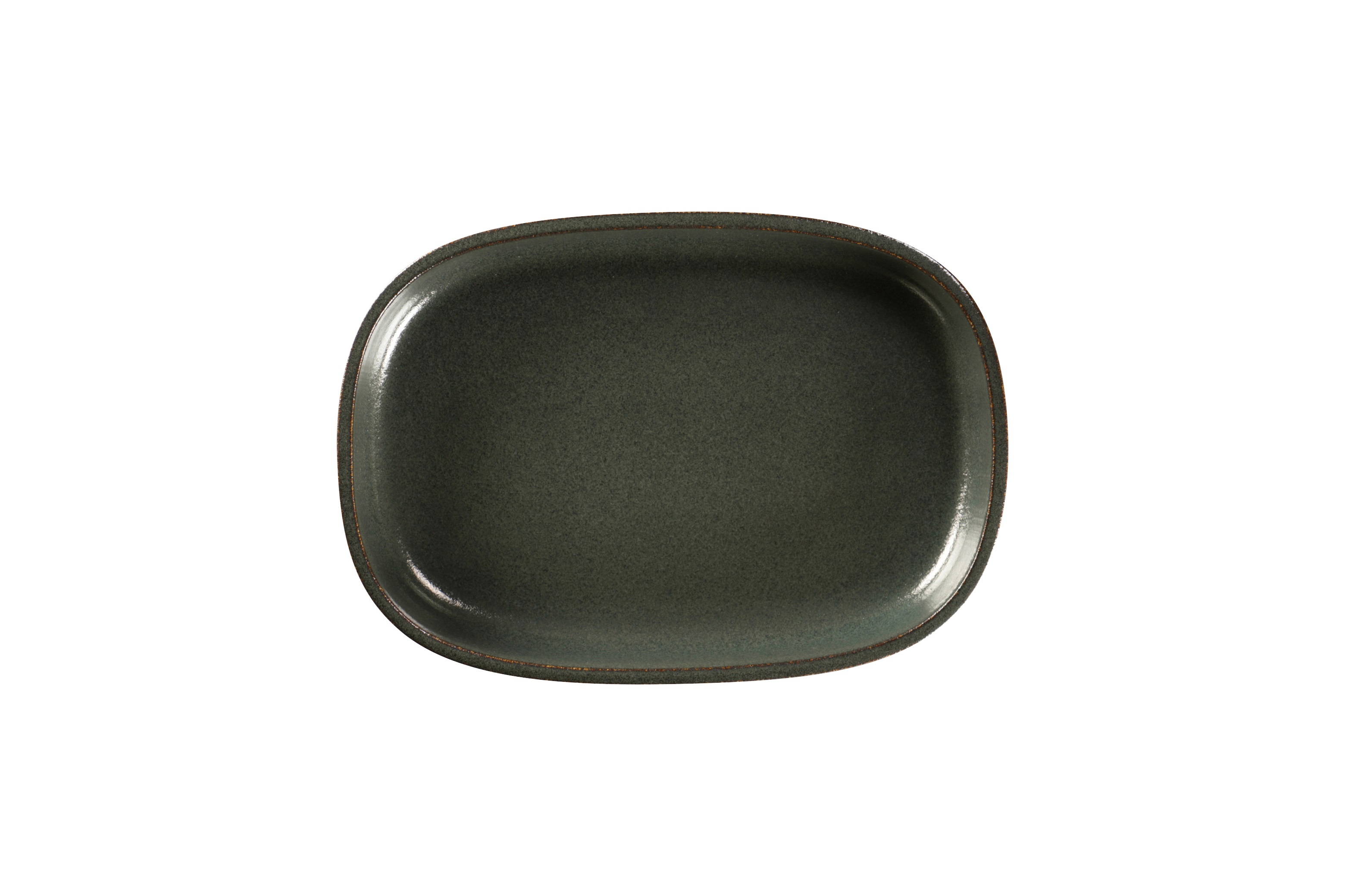 Platte oval 26x18cm RAKSTONE EASE caldera green