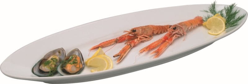 Platte 60x21cm SYLT weiß Porzellan