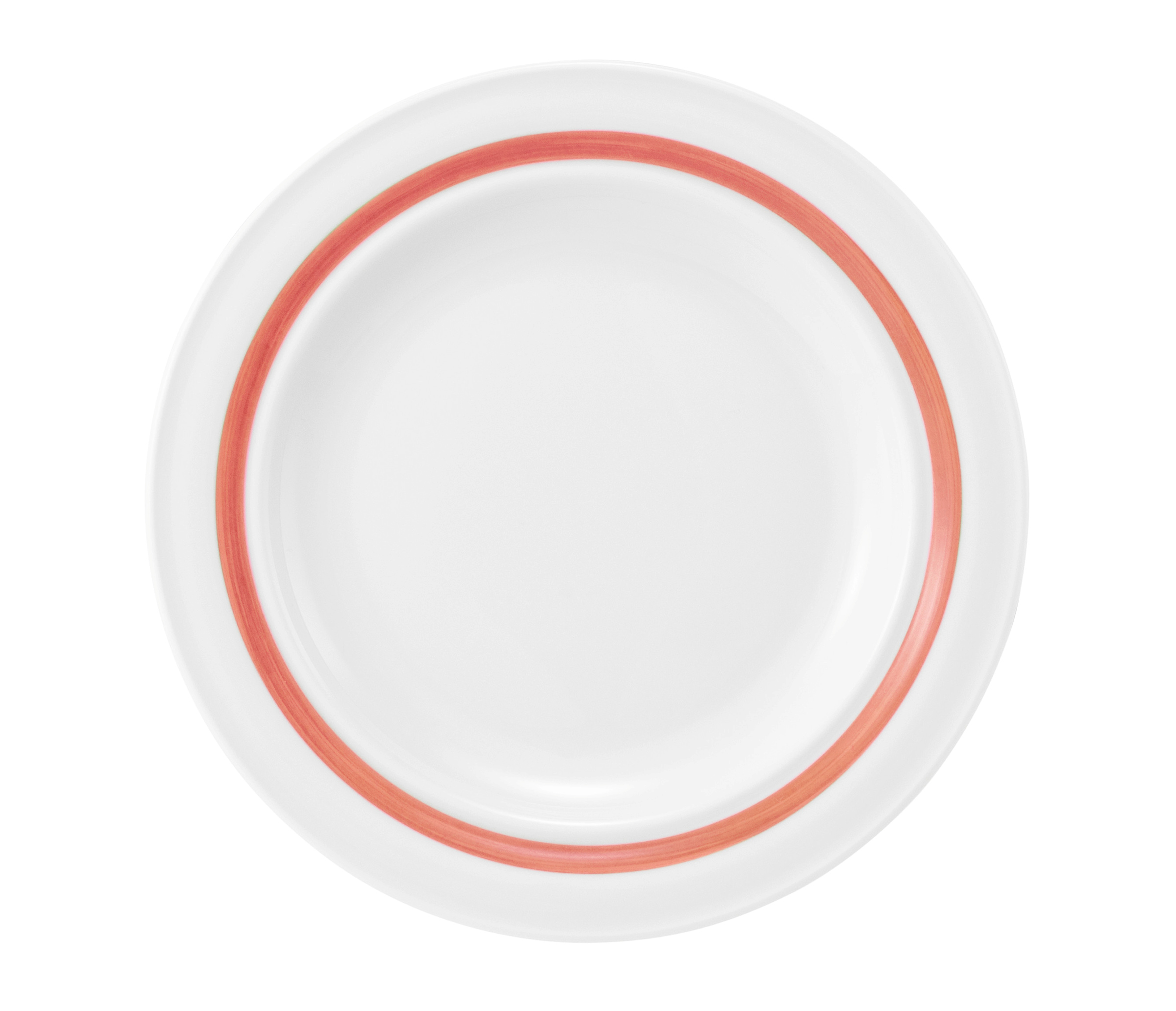 Teller rund flach 20cm Fahne COMMUNITY pinselband rot