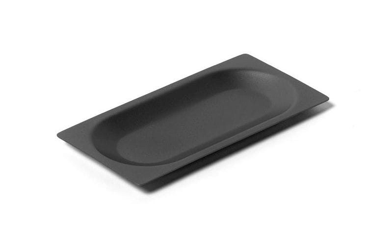 Teller rechteckig 18,5x9,3cm LAB 18/10 ACCESSORIES ICE black