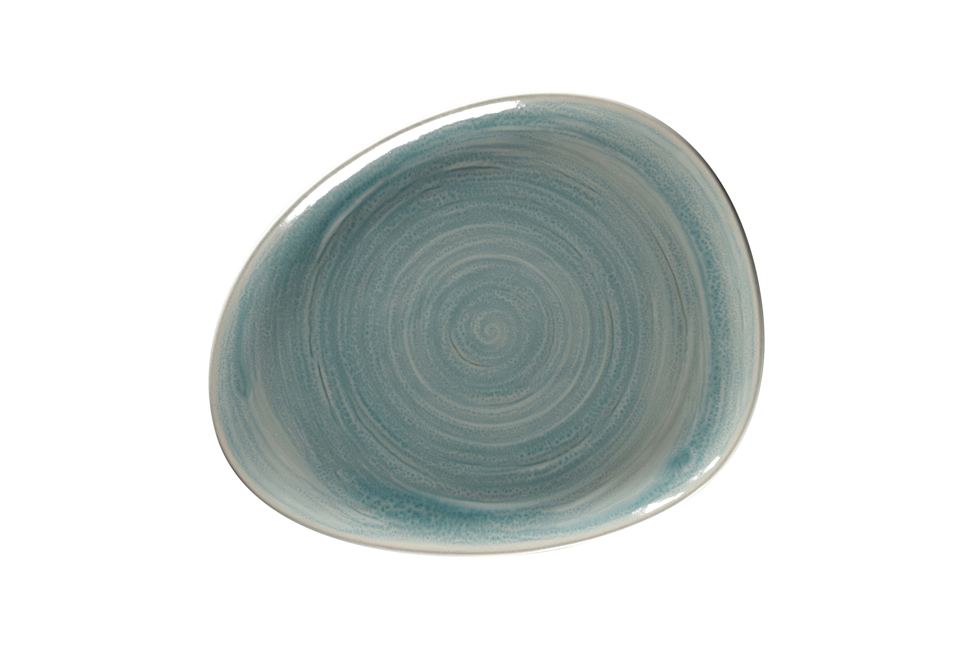 Teller organisch 28x22,6cm RAKSTONE SPOT saphire