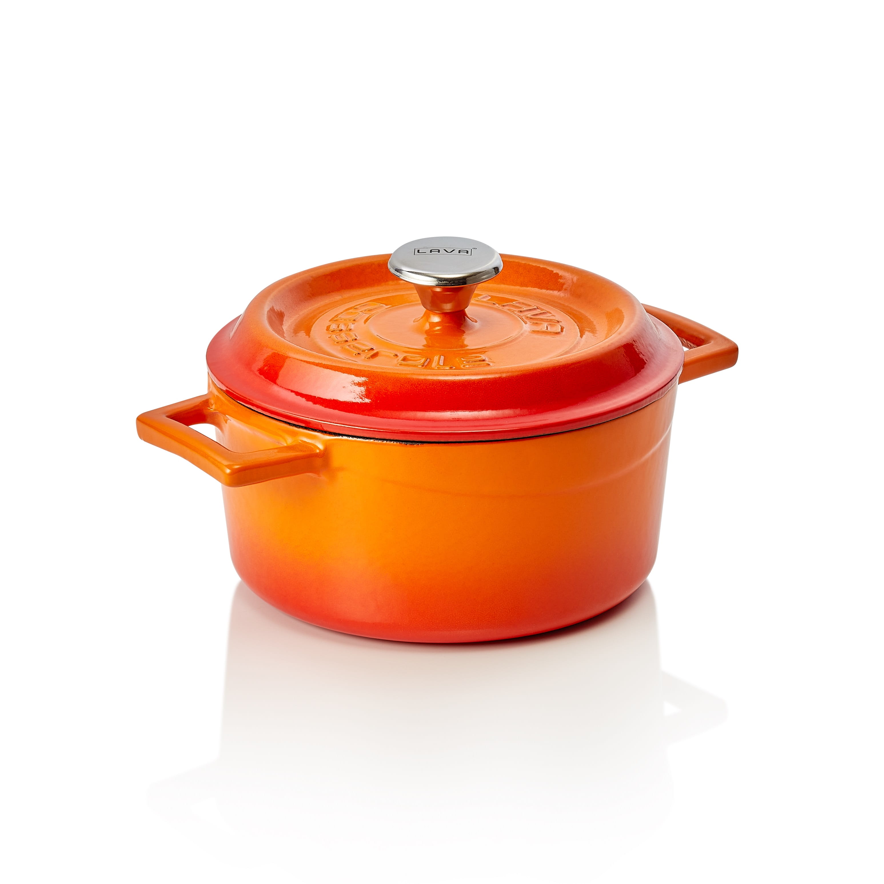 Cocottes rund 16,5x8,2cm LAVA orange