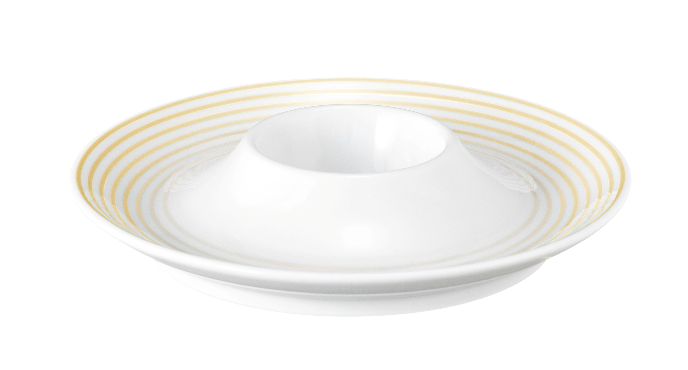 Eierbecher rund mit Ablage (glatt) BLUES sandbeige