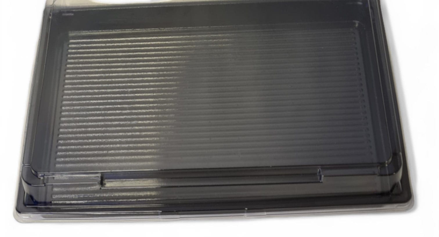 100 Stück Sushi-Schale mit Deckel No18 PET schwarz