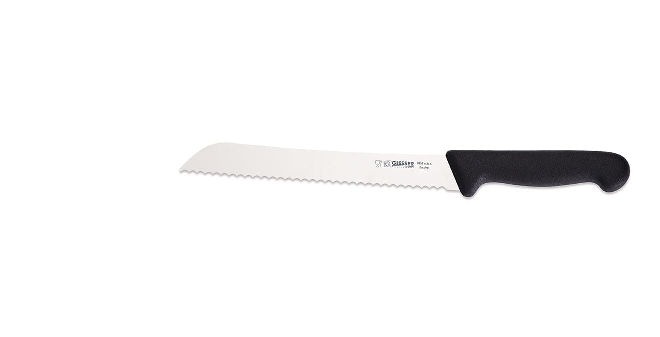 Brotmesser 21cm mit Wellenschliff EXPERT schwarz