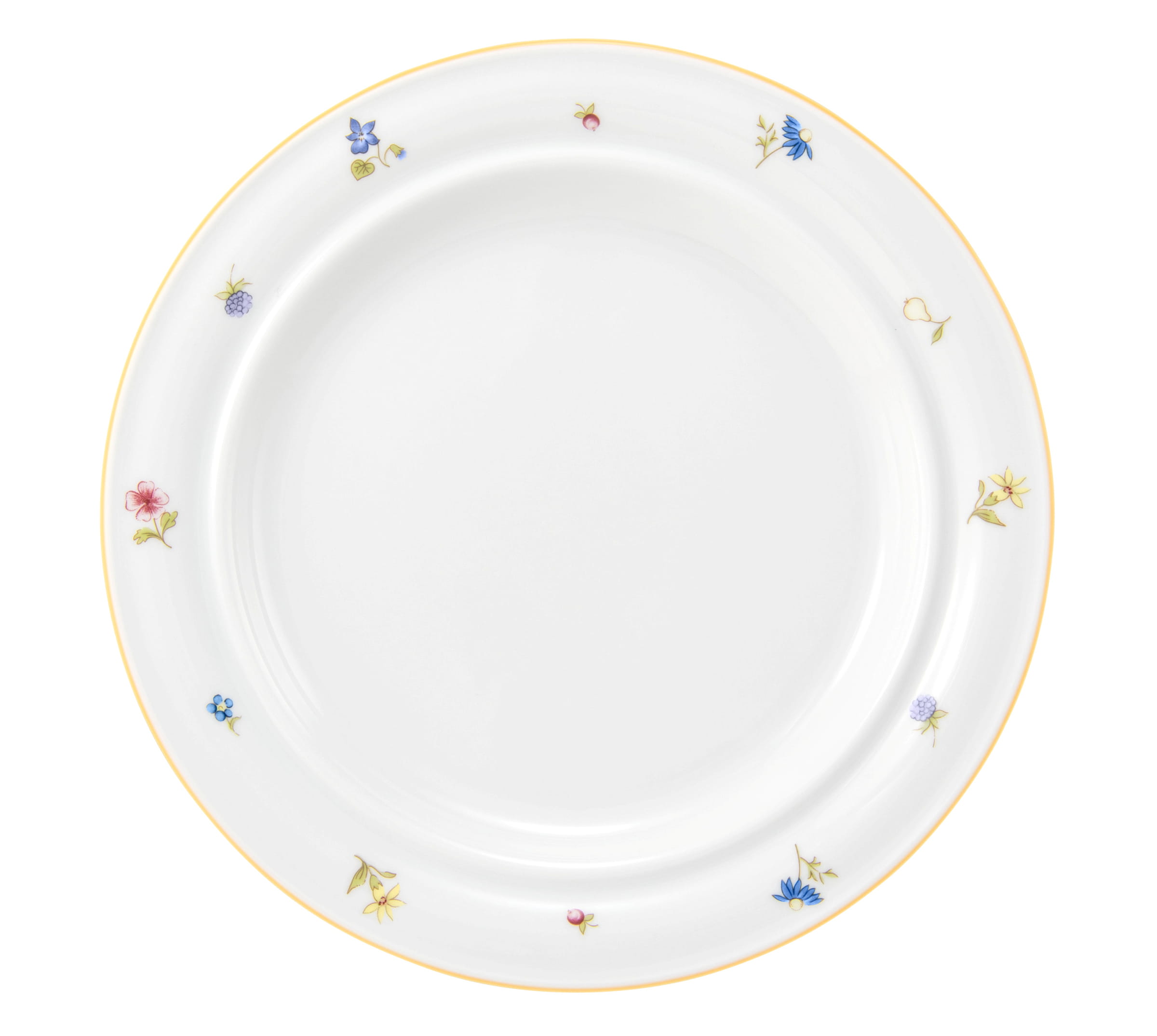 Teller rund flach 23cm Fahne COMMUNITY streublume gelbe linie