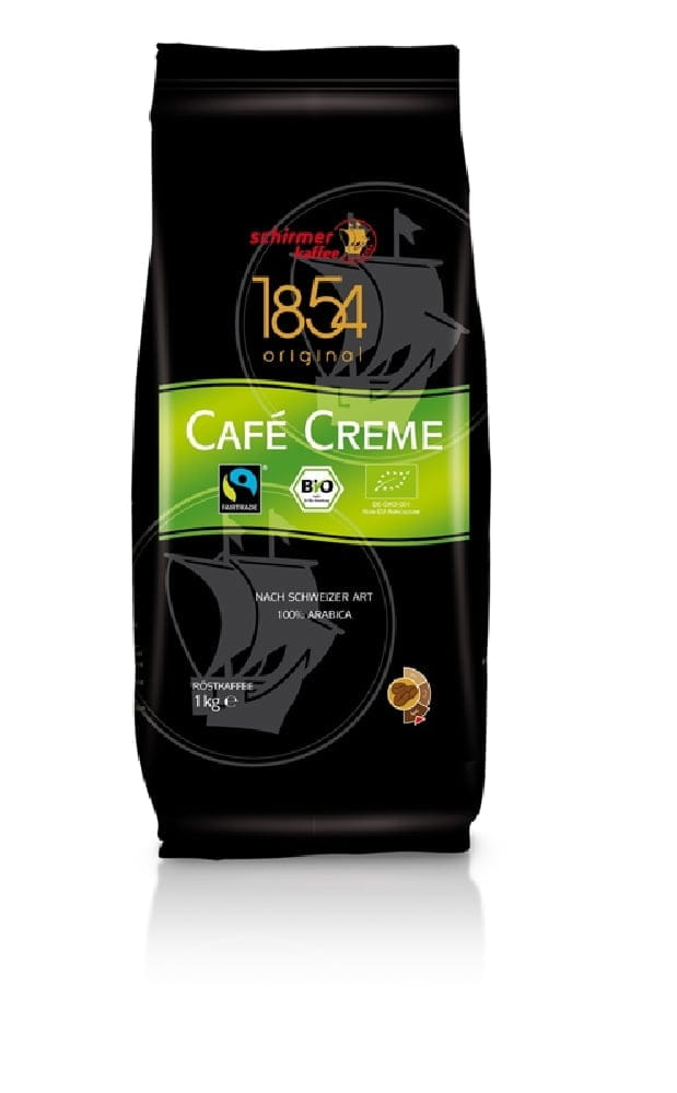 Schirmer 1854 Transfair Bio Cafe Creme, Inhalt: 1 kg, ganze Bohnen Transfair-Produkt