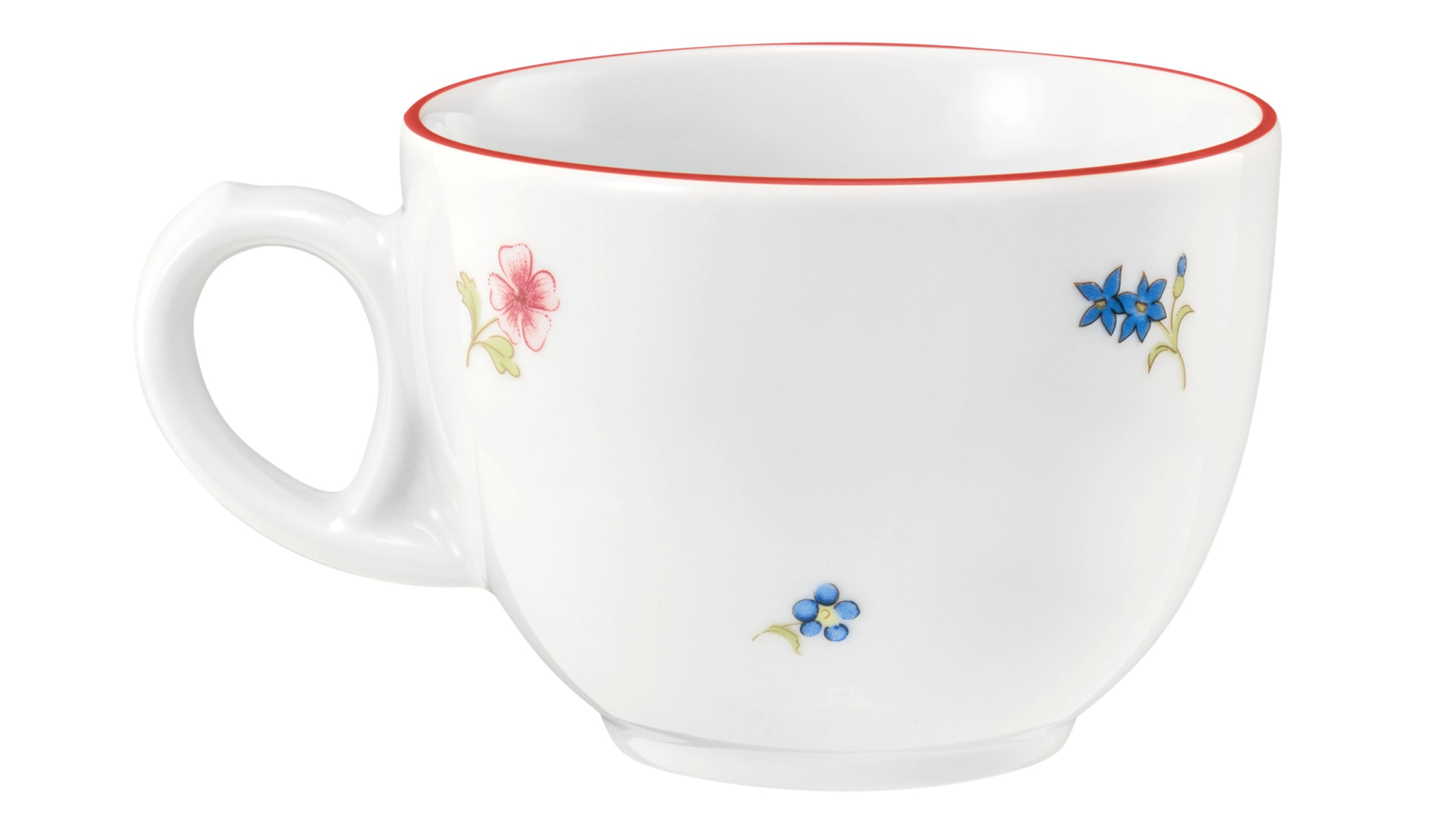 Kaffeetasse rund 0,22l Tulpe COMMUNITY streublume rote linie