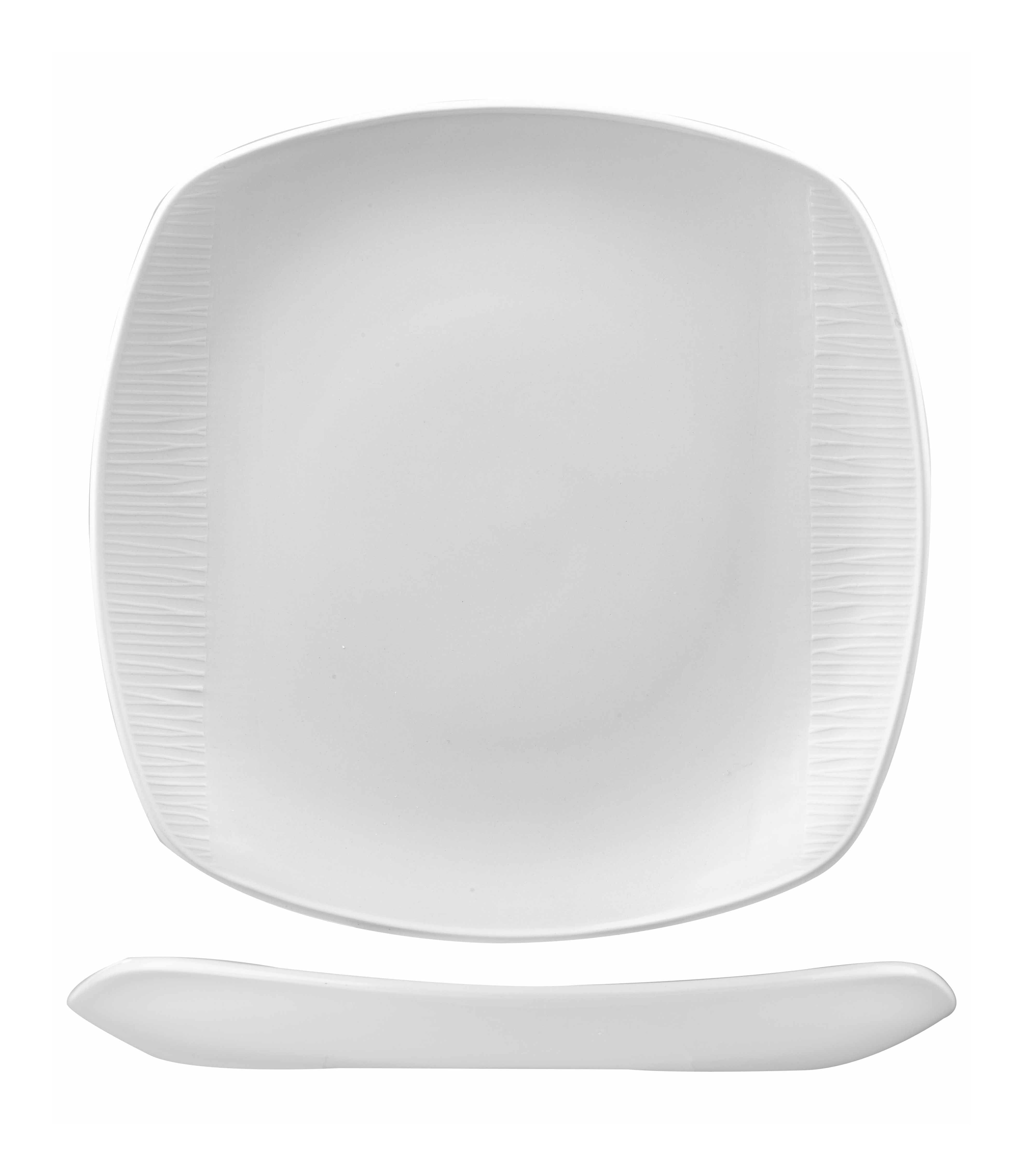 Teller coup eckig 17x17cm BAMBOO