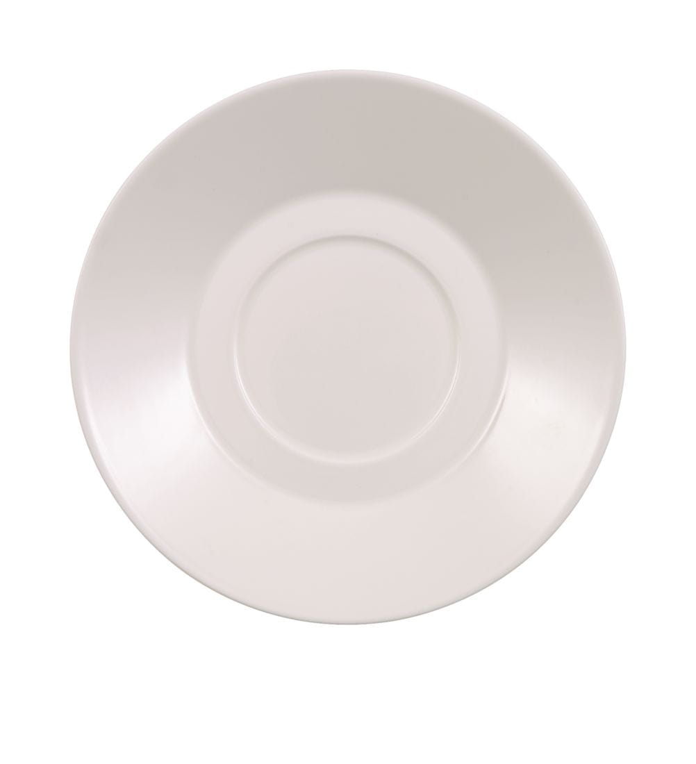 Weiße Espresso-Untertasse 12cm Stella aus Hotelporzellan von Villeroy & Boch für Gastronomie, spülmaschinen- und mikrowellengeeignet