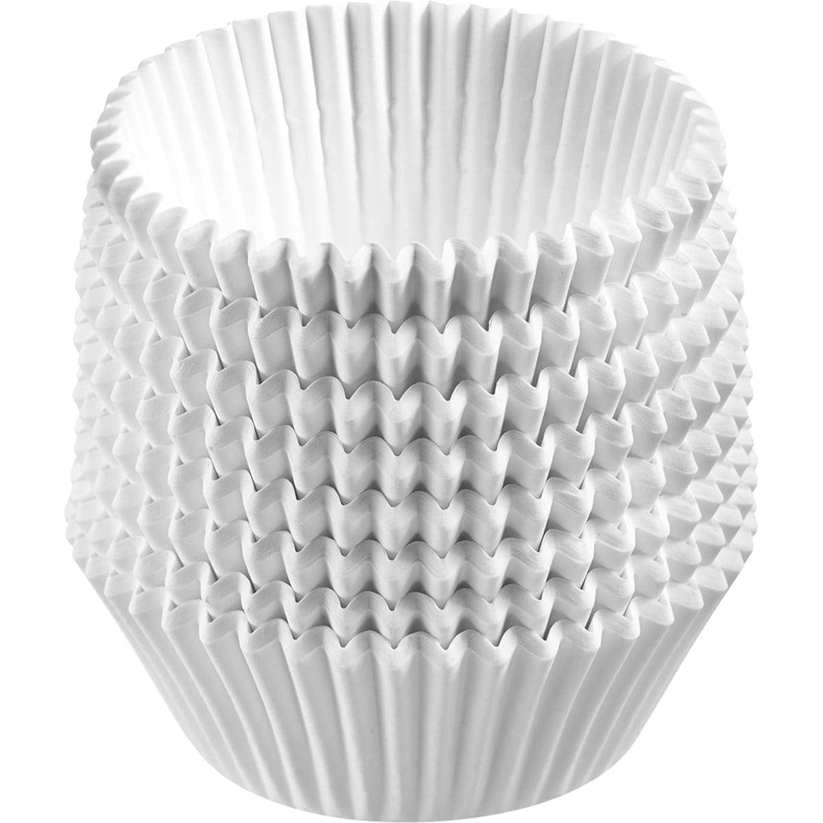 80 Stück Papier-Backförmchen Ø7,5cm H3cm MUFFIN weiß