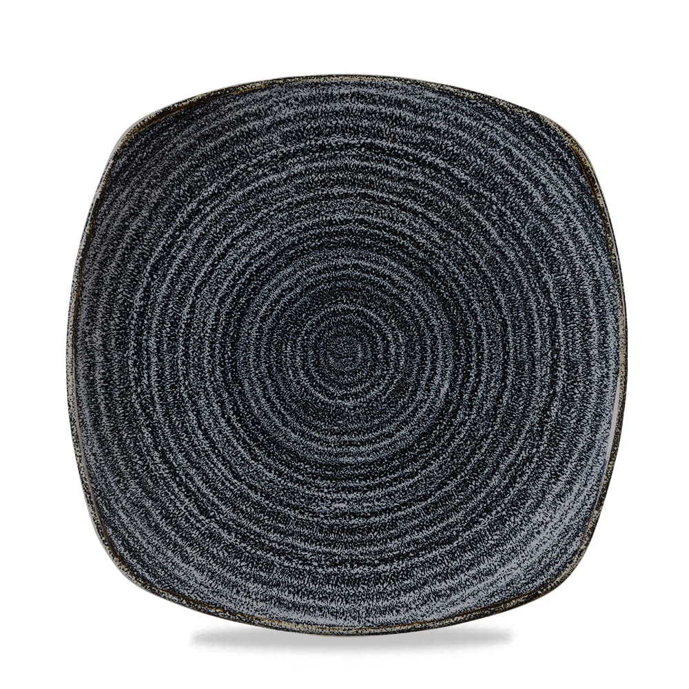 Teller flach eckig 22x22cm STUDIO PRINTS HOMESPUN charcoal black