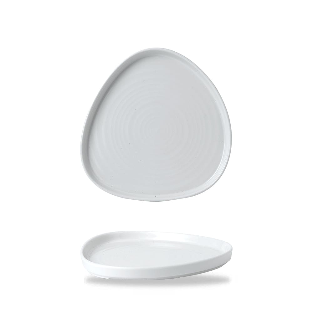Teller dreieckig Walled Chef's Plates 20cm WHITE