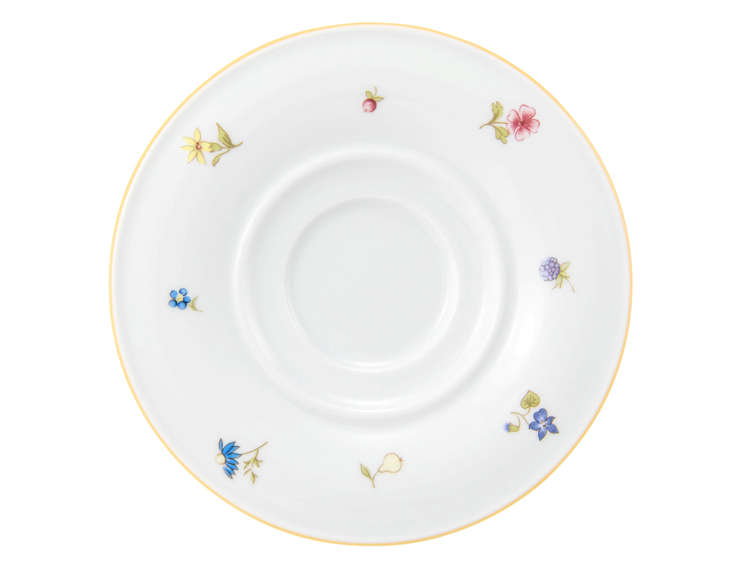 Kombiuntertasse rund 1 15,5cm COMMUNITY streublume gelbe linie