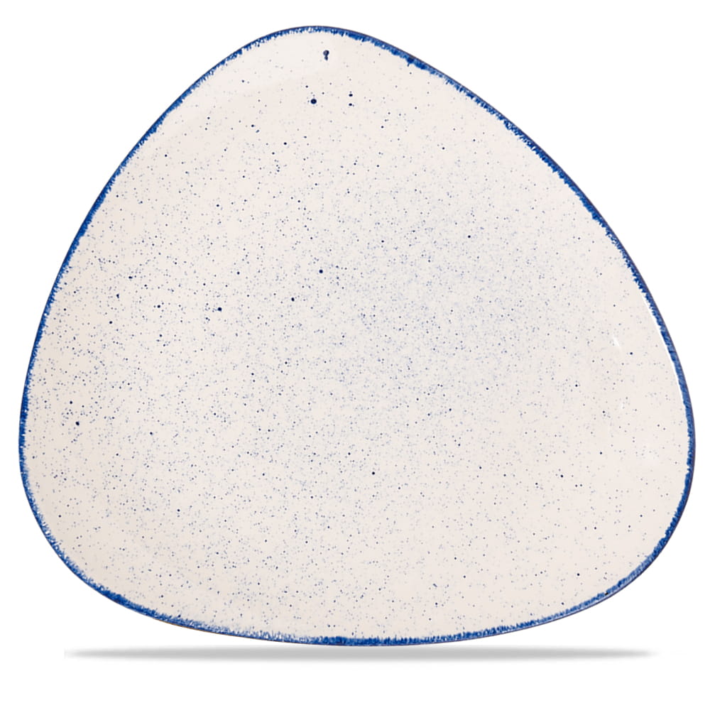 Teller dreieckig 31,1cm STONECAST HINTS indigo