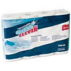 4 Stück Küchenrolle 3-lagig CLEAN & CLEVER