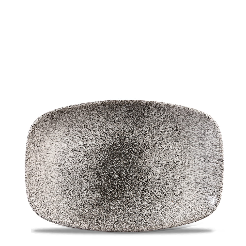 Platte Chefs eckig 23,7x15,7cm RAKU Quartz black